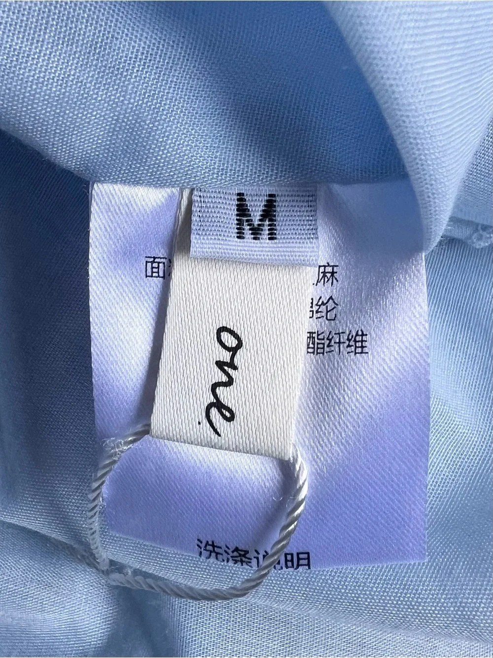 Babydoll Mini Dress Sz M Linen Blend Light Blue Ruffle Spaghetti Strap Angelic_4